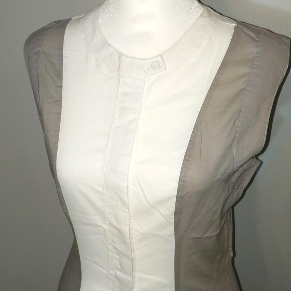 Belted Color Block Button Down - Picture 5 of 12